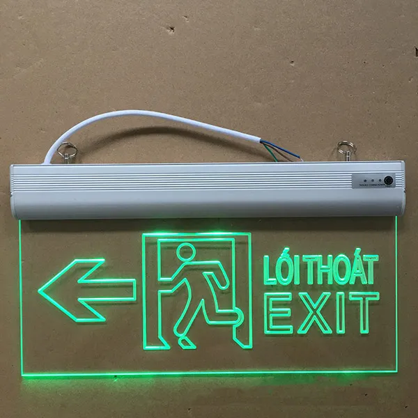 Mẫu đèn exit thoát hiểm tích hợp pin sạc dự phòng cho trường hợp khẩn cấp