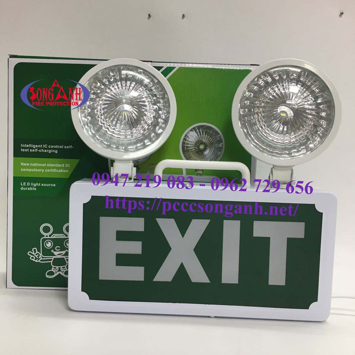 Đèn exit kết hợp sự cố 2 trong 1 chỉ hướng thoát hiểm