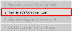 Chức năng khai báo sửa thông tin CSSX trên phần mềm
